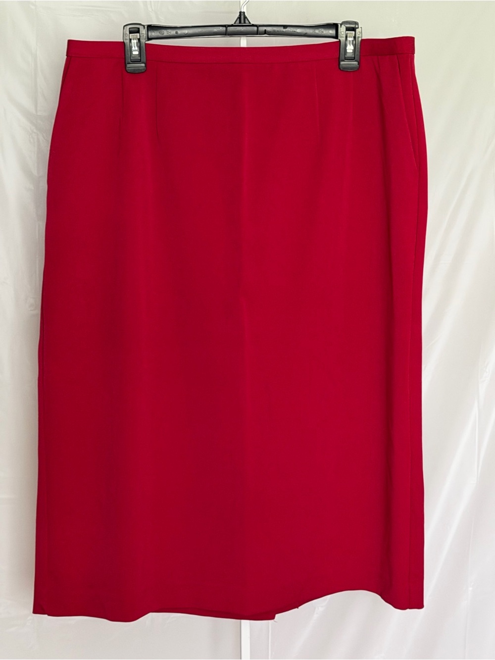 Koret Red Pencil Midi Skirt Size 18 Career Office Stretch Pockets